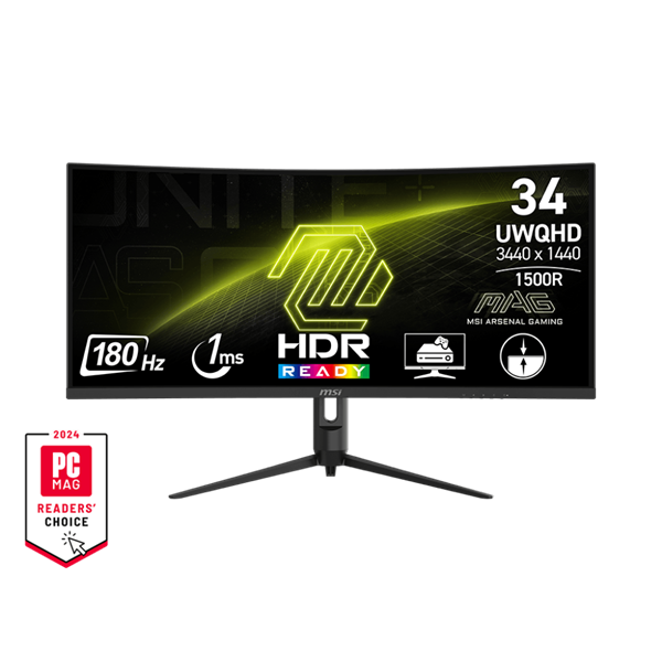 MSI_Monitor_GAMING_MAG_342CQR_E2_Ivelt_34_UWQHD_3440x1440_180Hz_VA_219_30001_CR_300cdm2_1_ms_HDMI_DP_Black-i1502554.png MSI Monitor GAMING MAG 342CQR E2 Ívelt 34" UWQHD, 3440x1440, 180Hz VA 21:9, 3000:1 CR, 300cd/m2, 1 ms, HDMI, DP, Black - Image 1