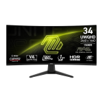 MSI Monitor GAMING MAG 346CQ Ívelt 34" UWQHD, 3440x1440, 180Hz VA 21:9, 1500R, 300cd/m2, 1 ms, 2x HDMI, DP, Black