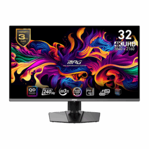 MSI Monitor GAMING MPG 321URX QD-OLED 31,5" UHD 3840x2160, 240Hz, 150000:1 CR, 250cd/m2, 0,03ms, 2x HDMI, DP, USB-C