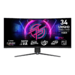MSI Monitor GAMING MPG 346CQRF X24 Ívelt 34" UWQHD, 3440x1440, 240Hz RapidVA 21:9, 400cd/m2, 1 ms, 2x HDMI, DP, USB-C - Image 2