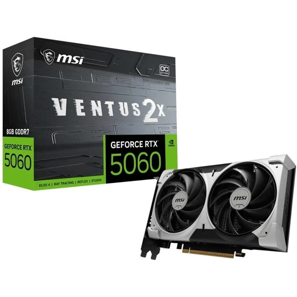 MSI Videokártya PCI-Ex16x nVIDIA RTX 5060 VENTUS 2X 8GB DDR7 OC V1 - Image 1