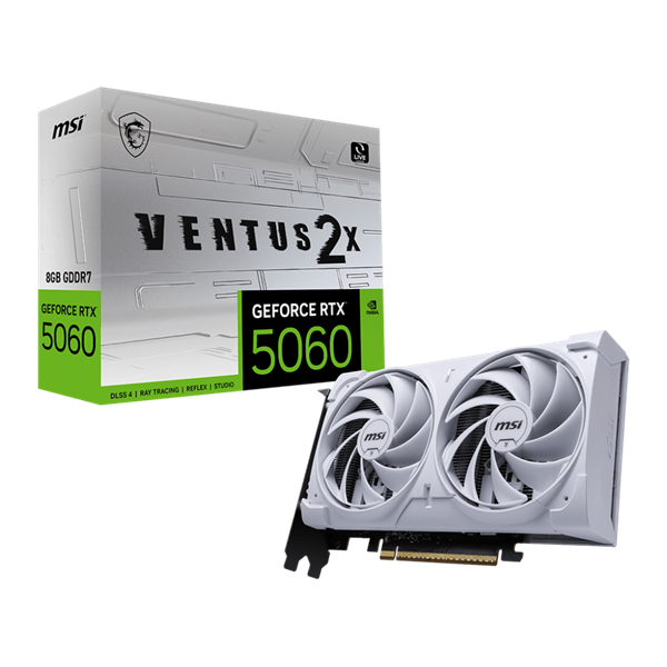 MSI Videokártya PCI-Ex16x nVIDIA RTX 5060 VENTUS 2X 8GB DDR7 OC WHITE