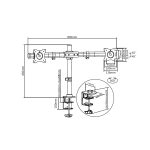 MULTIBRACKETS Asztali konzol (2 képernyős rögzítőkar), M Deskmount Basic Dual (15-27", max.VESA: 100x100 mm, 10 kg) - Image 21