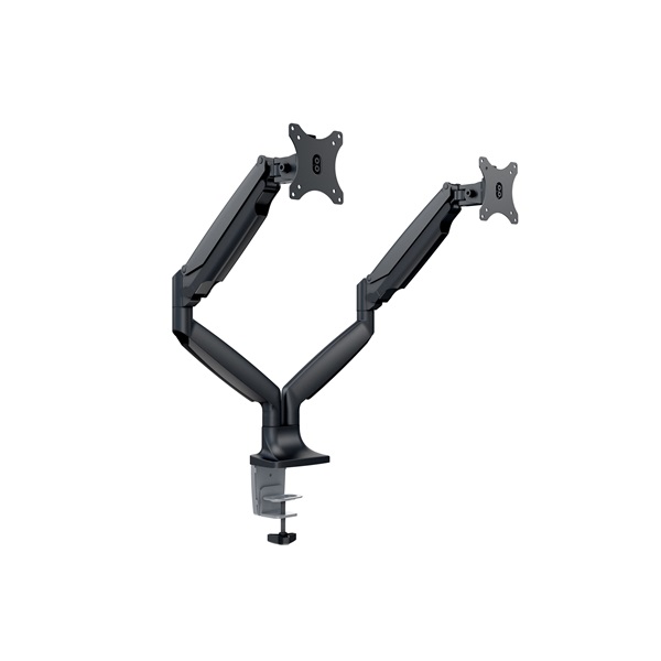 MULTIBRACKETS 2 karos asztali konzol, M Deskmount Gas Spring Dual Black (15-30", max.VESA: 100x100 mm, 9 kg) - Image 1