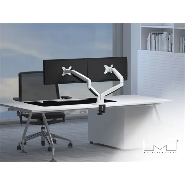 MULTIBRACKETS 2 karos asztali konzol, M Deskmount Gas Spring Dual White (15-27", max.VESA: 100x100 mm, 9 kg) - Image 17
