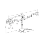 MULTIBRACKETS Asztali állvány (3 képernyős rögzítőkar), M Deskstand Basic Triple (15-27", max.VESA: 100x100 mm, 6 kg) - Image 20