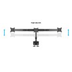 MULTIBRACKETS Asztali konzol (3 képernyős rögzítőkar), M VESA Desktopmount Triple Desk Clamp 15-24" (max.VESA:100x100mm) - Image 11