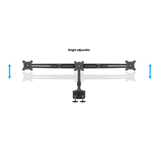 MULTIBRACKETS Asztali konzol (3 képernyős rögzítőkar), M VESA Desktopmount Triple Desk Clamp 15-24" (max.VESA:100x100mm) - Image 11