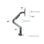 MULTIBRACKETS Asztali konzol, M VESA Gas Lift XL Single Black (15- 38", max.VESA: 200x200 mm, 10 kg) - Image 22