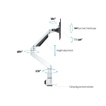 MULTIBRACKETS Asztali konzol, M VESA Gas Lift XL Single White (15-38", max.VESA: 200x200 mm, 10 kg) - Image 21