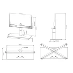 MULTIBRACKETS Forgatható asztali állvány, M VESA Tablestand Turn X-Large MAX 800x400 Black (60-75", 50 kg) - Image 20