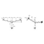 MULTIBRACKETS Asztali konzol (2 képernyős), M VESA Deskmount Officeline Dual White (15-30", max.VESA: 100x100 mm, 8 kg) - Image 12