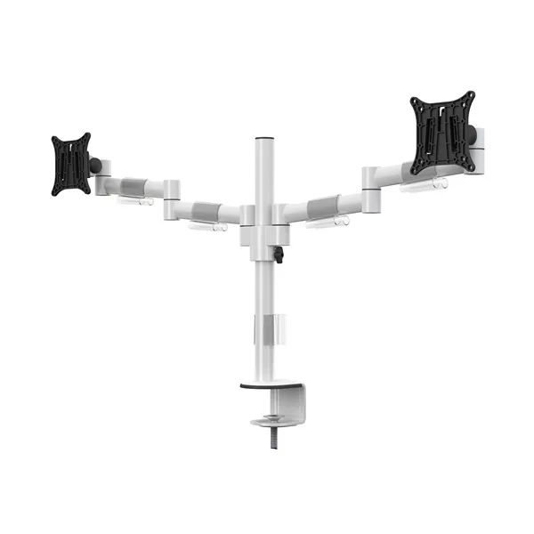 MULTIBRACKETS Asztali konzol (2 képernyős), M VESA Deskmount Officeline Dual White (15-30", max.VESA: 100x100 mm, 8 kg) - Image 3