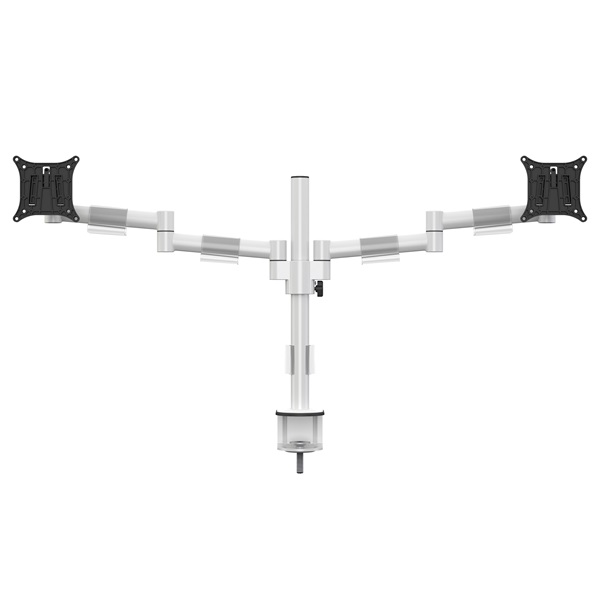 MULTIBRACKETS Asztali konzol (2 képernyős), M VESA Deskmount Officeline Dual White (15-30", max.VESA: 100x100 mm, 8 kg) - Image 2