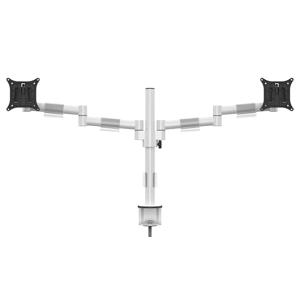 MULTIBRACKETS Asztali konzol (2 képernyős), M VESA Deskmount Officeline Dual White (15-30", max.VESA: 100x100 mm, 8 kg) - Image 2