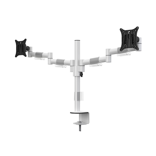 MULTIBRACKETS Asztali konzol (2 képernyős), M VESA Deskmount Officeline Dual White (15-30", max.VESA: 100x100 mm, 8 kg) - Image 9