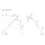 MULTIBRACKETS Asztali konzol, M VESA Gas Lift Arm Single Silver (15-34", max.VESA: 100x100 mm, 10 kg) - Image 20