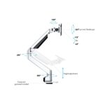 MULTIBRACKETS Asztali konzol, M VESA Gas Lift Arm Single Silver (15-34", max.VESA: 100x100 mm, 10 kg) - Image 7