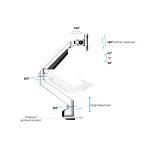 MULTIBRACKETS Asztali konzol, M VESA Gas Lift Arm Single Silver (15-34", max.VESA: 100x100 mm, 10 kg) - Image 7