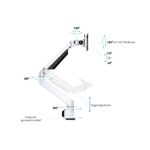 MULTIBRACKETS Asztali konzol, M VESA Gas Lift Arm Single White (15-34", max.VESA: 100x100 mm, 10 kg) - Image 7