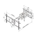 MULTIBRACKETS Fali konzol, M Universal Long Reach Arm 910mm HD, Dual (for LCD/LED panel, 50"-80", max.VESA: 800x400 mm) - Image 12