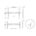MULTIBRACKETS Fix fali konzol, M Universal Wallmount Fixed X Large (42-90", max.VESA: 800x600 mm, 75 kg) - Image 9