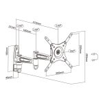 MULTIBRACKETS Fali konzol, M VESA Flexarm 360 III White 75 100 200 (15-32", max.VESA: 200x200 mm, 15 kg) - Image 12