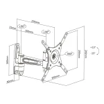 MULTIBRACKETS Fali konzol, M VESA Flexarm 360 II White 75 100 200 (15-32", max.VESA: 200x200 mm, 15 kg) - Image 13