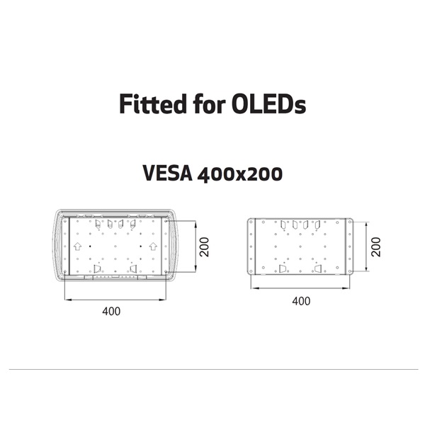 MULTIBRACKETS Fali konzol, M VESA Super Slim Tilt & Turn Plus HD (40-86", max.VESA: 400x400 mm, 65 kg) - Image 12