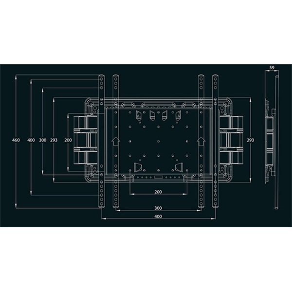 MULTIBRACKETS Fali konzol, M VESA Super Slim Tilt & Turn Plus HD (40-86", max.VESA: 400x400 mm, 65 kg) - Image 9