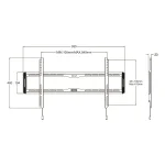 MULTIBRACKETS Fix fali konzol, M Universal Wallmount Fixed Large Black (40-86", max.VESA: 800x400 mm, 60 kg) - Image 12