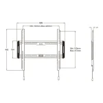 MULTIBRACKETS Fix fali konzol, M Universal Wallmount Fixed Medium Black (32-65", max.VESA: 400x400 mm, 50 kg) - Image 12