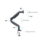 MULTIBRACKETS Gas Spring asztali konzol, M Deskmount Gas Spring Single Black (15-30", max.VESA: 100x100 mm, 9 kg) - Image 13