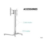MULTIBRACKETS Gurulós padlóállvány, M Public Display Stand 180 HD Single Silver (55-80", max.VESA: 800x500 mm, 60 kg) - Image 7