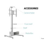 MULTIBRACKETS Gurulós padlóállvány, M Public Display Stand 180 HD Single Silver (55-80", max.VESA: 800x500 mm, 60 kg) - Image 6