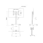 MULTIBRACKETS Gurulós padlóállvány, M Public Display Stand 180 HD Single Silver (55-80", max.VESA: 800x500 mm, 60 kg) - Image 15