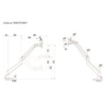 MULTIBRACKETS Asztali konzol, M VESA Gas Lift Arm Single White HD (15-34", max.VESA: 100x100 mm, 21 kg) - Image 28