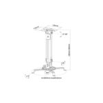 MULTIBRACKETS Mennyezeti konzol, M Universal Projector Ceiling Mount I (13.5 kg, White, 380-580 mm) - Image 24