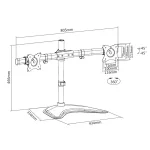 MULTIBRACKETS Asztali állvány, M Deskstand Basic Dual (15-27", max.VESA: 100x100 mm, 8 kg) - Image 20