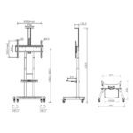 MULTIBRACKETS Gurulós padlóállvány (Polc és Kamera állvánny), 55-80" - Image 20