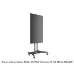 MULTIBRACKETS Gurulós padlóállvány, M Public Floorstand Basic 150 incl shelf&camera holder (32-60", max.VESA:600x400 mm) - Image 22