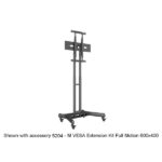 MULTIBRACKETS Gurulós padlóállvány, M Public Floorstand Basic 150 incl shelf&camera holder (32-60", max.VESA:600x400 mm) - Image 21