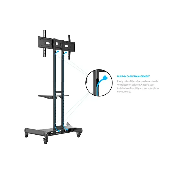 MULTIBRACKETS Gurulós padlóállvány, M Public Floorstand Basic 150 incl shelf&camera holder (32-60", max.VESA:600x400 mm) - Image 20