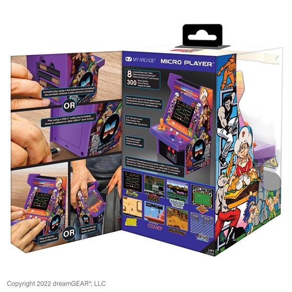 MY ARCADE Játékkonzol Data East 300+ Micro Player Retro Arcade 6.75" Hordozható, DGUNL-4124 - Image 6