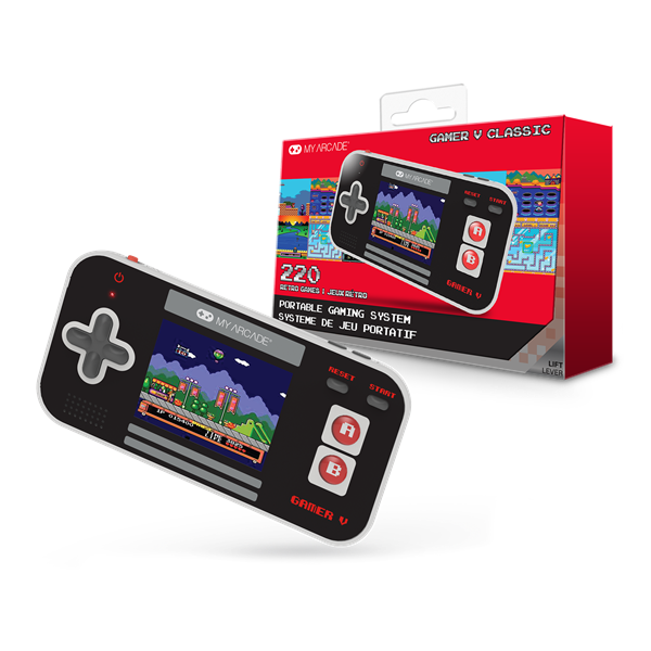 MY ARCADE Játékkonzol Gamer V Classic 220in1 Fekete & Piros Hordozható, DGUN-3911