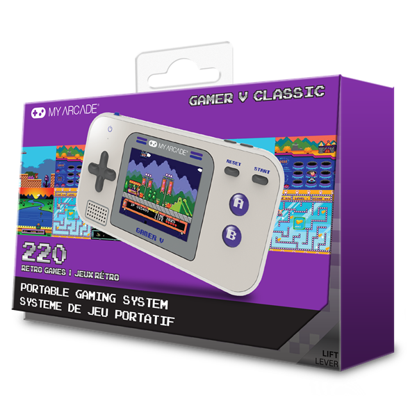 MY ARCADE Játékkonzol Gamer V Classic 220in1 Szürke  & Lila Hordozható, DGUN-3920 - Image 8