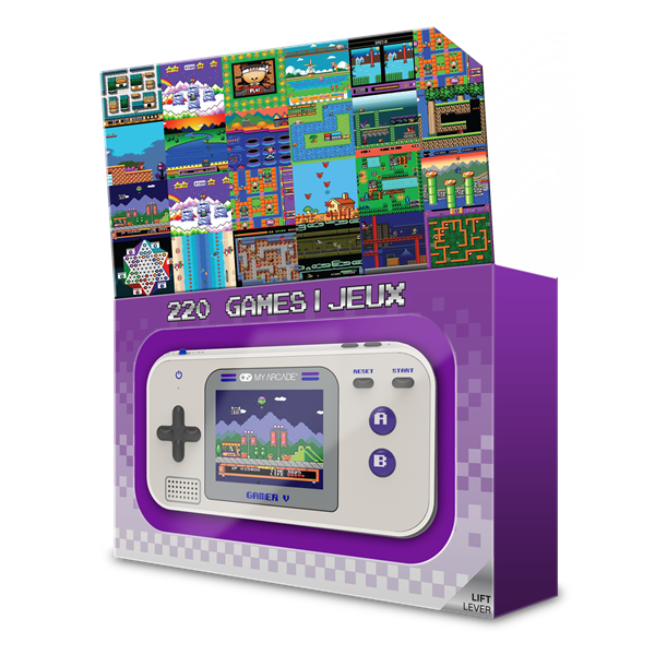 MY ARCADE Játékkonzol Gamer V Classic 220in1 Szürke  & Lila Hordozható, DGUN-3920 - Image 9