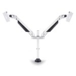 MULTIBRACKETS 2 karos asztali konzol, M VESA Gas Lift Arm Dual White (15-32", max.VESA: 100x100 mm, 10 kg)