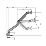 MULTIBRACKETS Asztali konzol, M VESA Gas Lift Arm Single Black (15-34", max.VESA: 100x100 mm, 10 kg) - Image 12