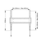 MULTIBRACKETS Fix fali konzol, M Universal Fixed Wallmount SD MAX 800x600 (60-110", 125kg) - Image 9